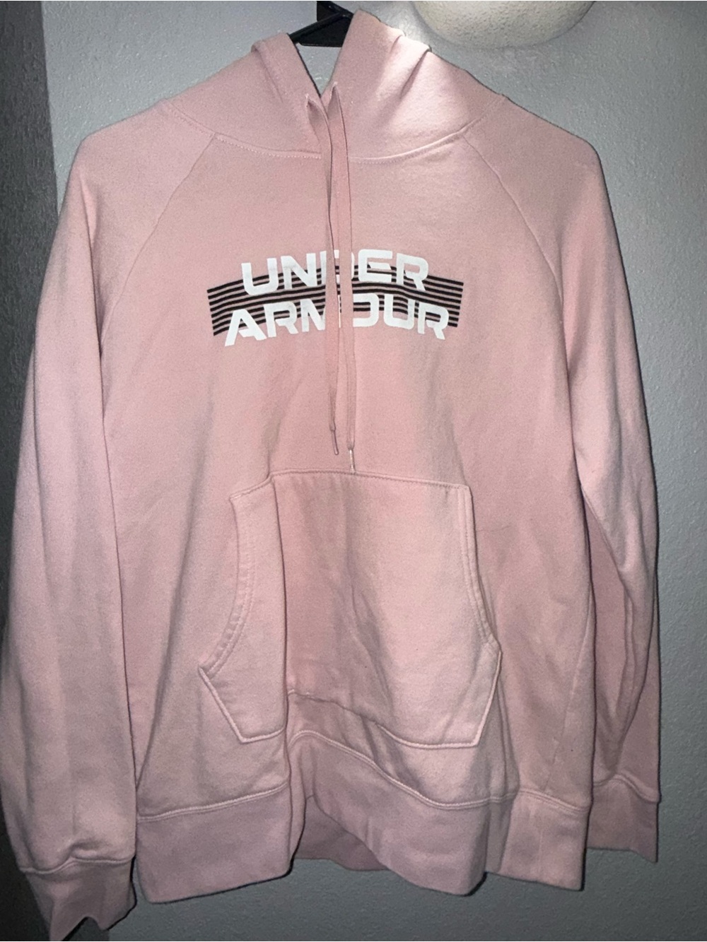 Under Armour Light Pink Hooded Pullover Sweatshirt